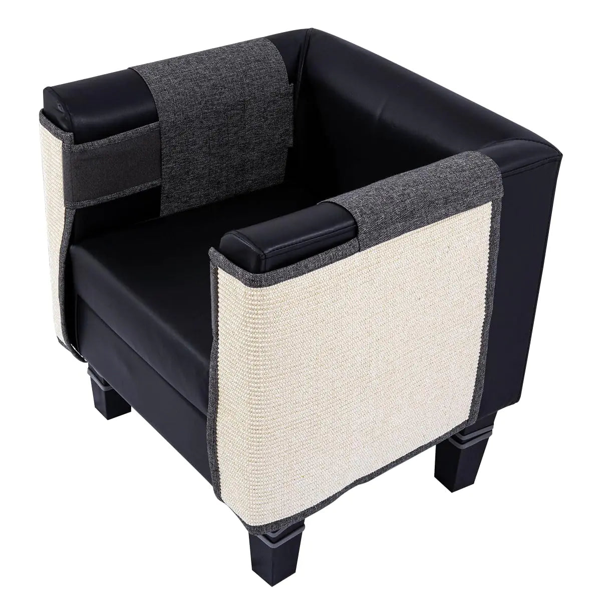 Cat Scratcher Couch- Natural Sisal Furniture Protection Corner cat Scratcher for Couch for Couch Sofa Chair Furniture Easy Installation.(Dark Gray Left)