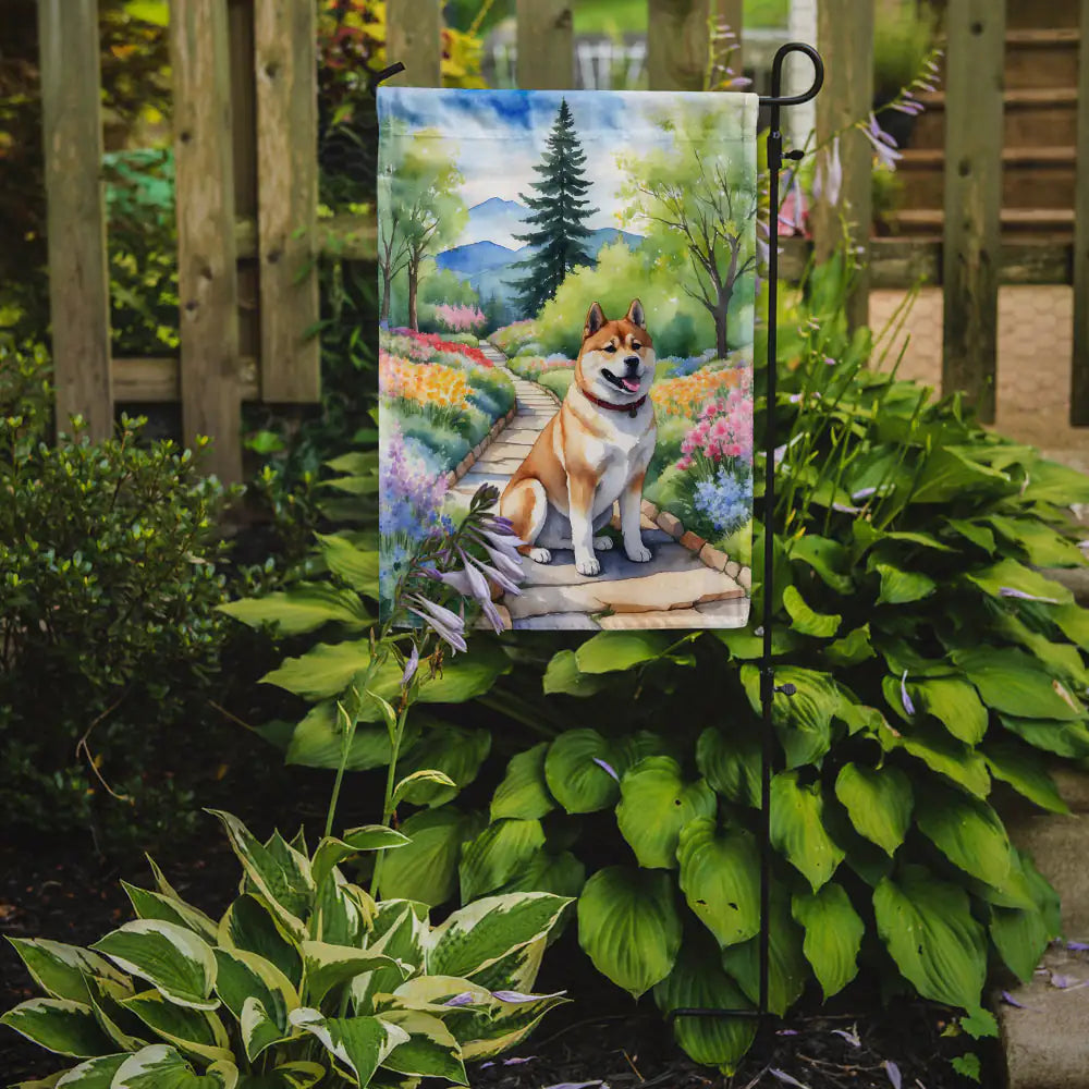 Akita Spring Garden Garden Flag