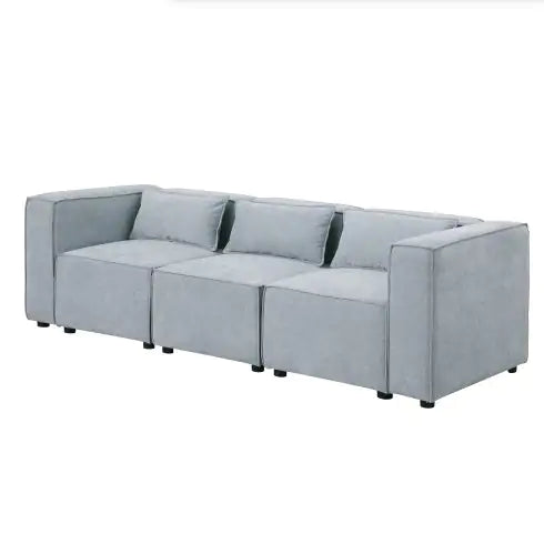Modular Sofa BEIGE Chenille Fabric, Simple And Grand, The Seat And Back Is Very Soft. This Is Also A KNOCK DOWN Sofa