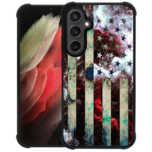 CARLOCA Compatible with Samsung Galaxy S23 FE CaseUs Flag Stardust Pattern Samsung Galaxy S23 FE CasesUltra Protection Shockproof Soft Silicone TPU Non-Slip Back for Samsung Galaxy S23 FE