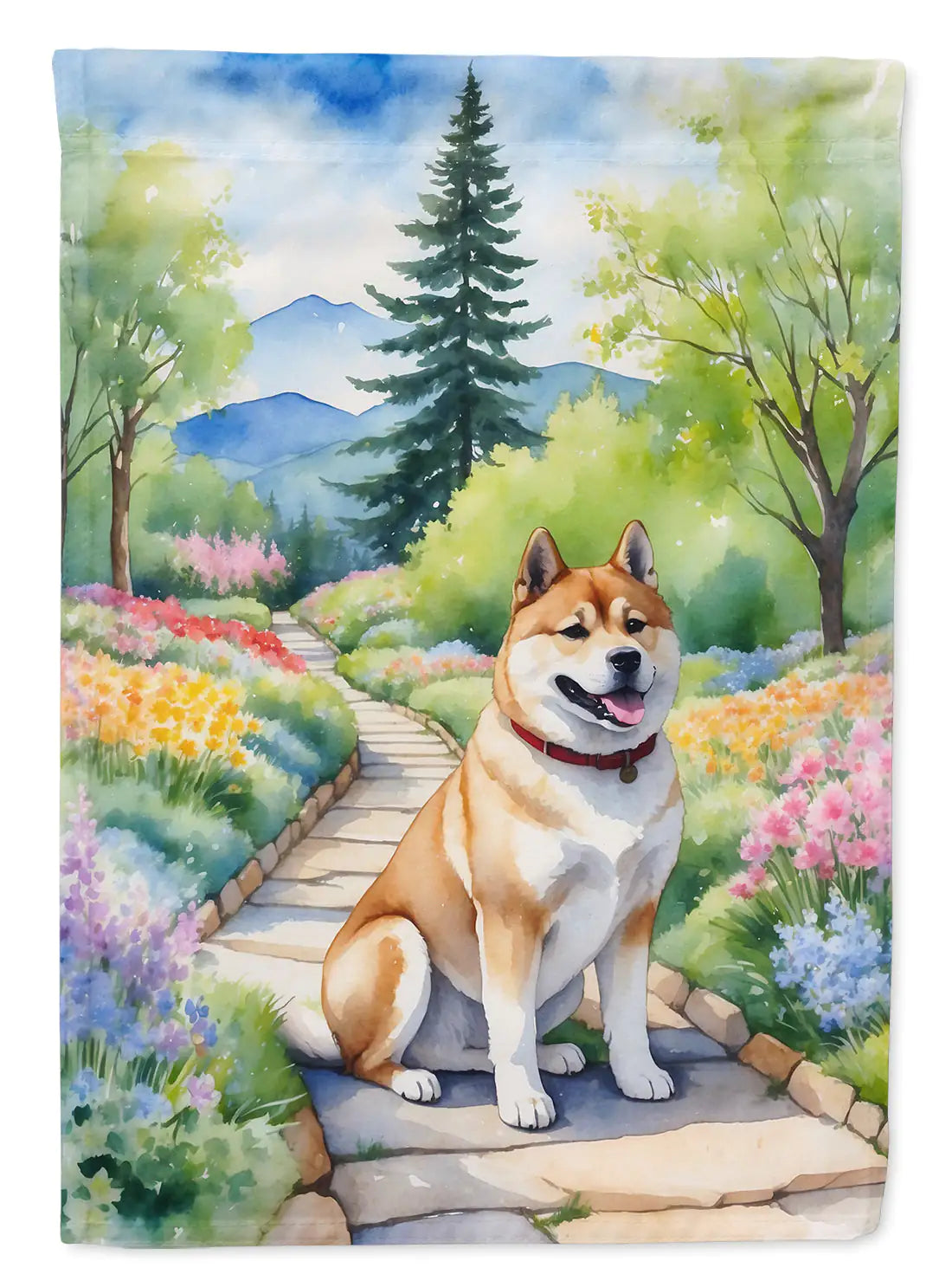 Akita Spring Garden Garden Flag