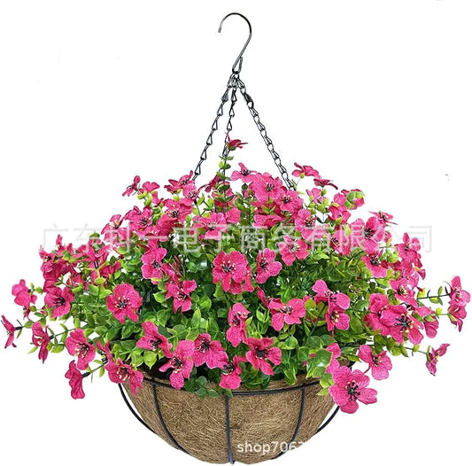 Violet Decor Hanging Basket for Spring Gardening