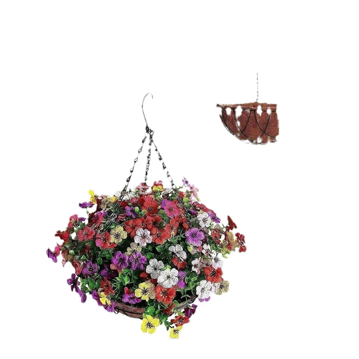 Violet Decor Hanging Basket for Spring Gardening