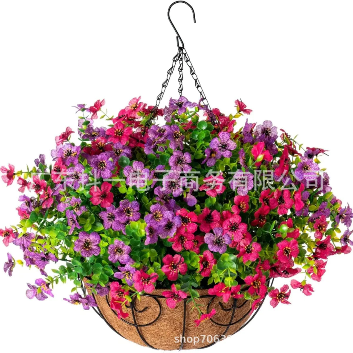 Violet Decor Hanging Basket for Spring Gardening