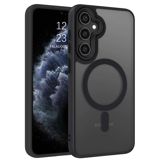 Telaso for Samsung Galaxy S24 Case Samsung Galaxy S24 Phone Case Compatible with Magsafe Translucent Matte Anti-Scratch Anti-Yellow Military Grade Magnetic Case for Samsung S24 Black