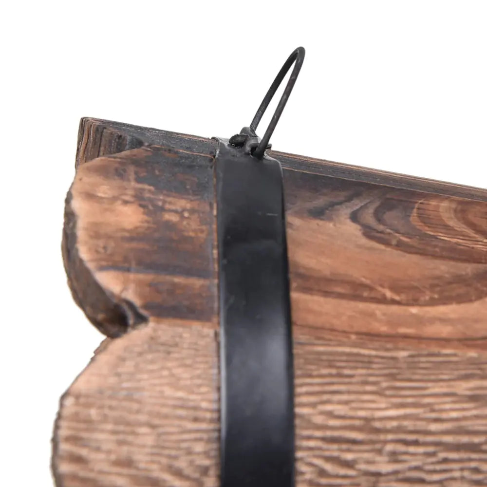 Carbonized Wooden Planter Barrel for Gardening