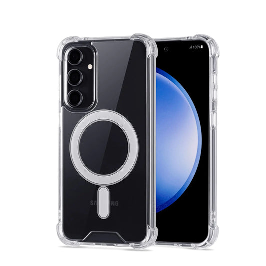 JProtect Magnetic Phone Case for Samsung Galaxy S23 FE for MagSafe Case/Shockproof Samsung S23 FE Case for MagSafe Transparent/Clear Case for Samsung Galaxy S23 FE Case Magnetic
