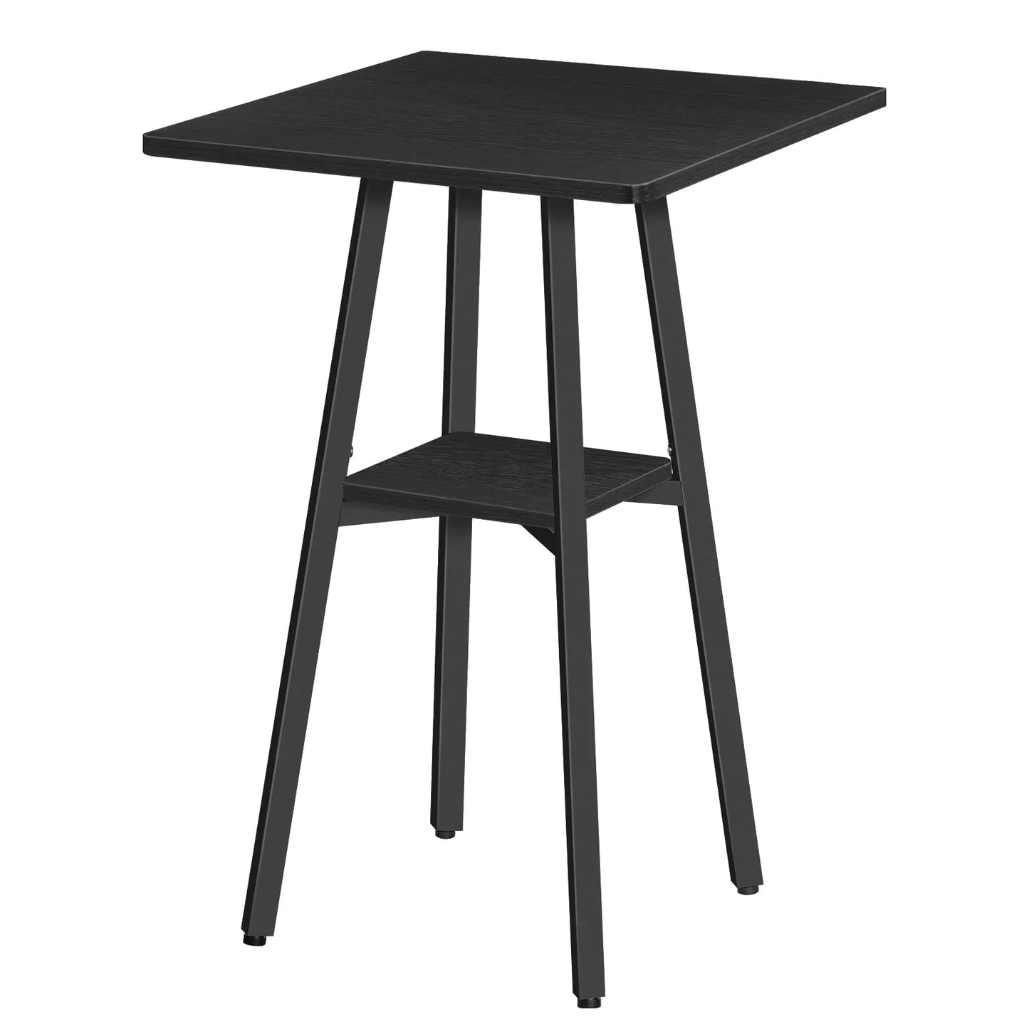 HOOBRO Bar Table 2-Tier High Top Pub Table Counter Height Table with Storage Small Kitchen Dining Table 36.6" High Bar Table for Living Room Party Easy to Assemble Black BB51BT01